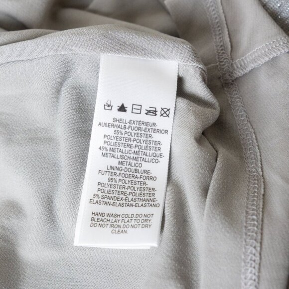 Dress the Population Dream Metallic Tiered Midi Dress Silver Gray - Picture 10 of 12